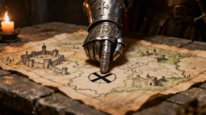 Strategic map with trade routes